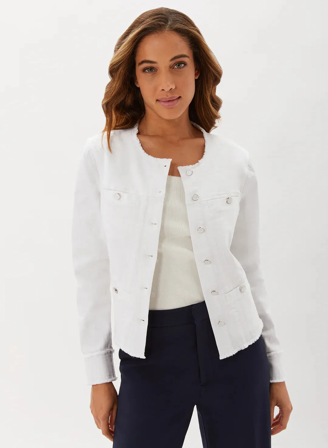 COLLARLESS JEAN JACKET 2822DD