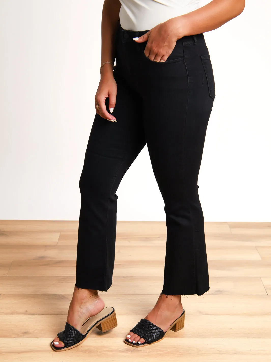 Jackie Cropped Flare Jeans- Final Sale
